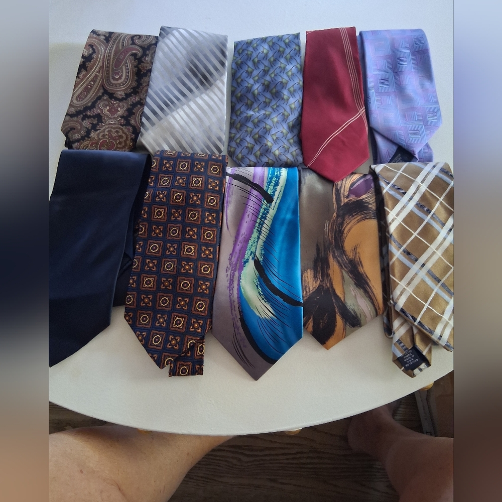 Black Brand Men's Tie Set - Multicolor Collection 10 Ties Mixed Bag